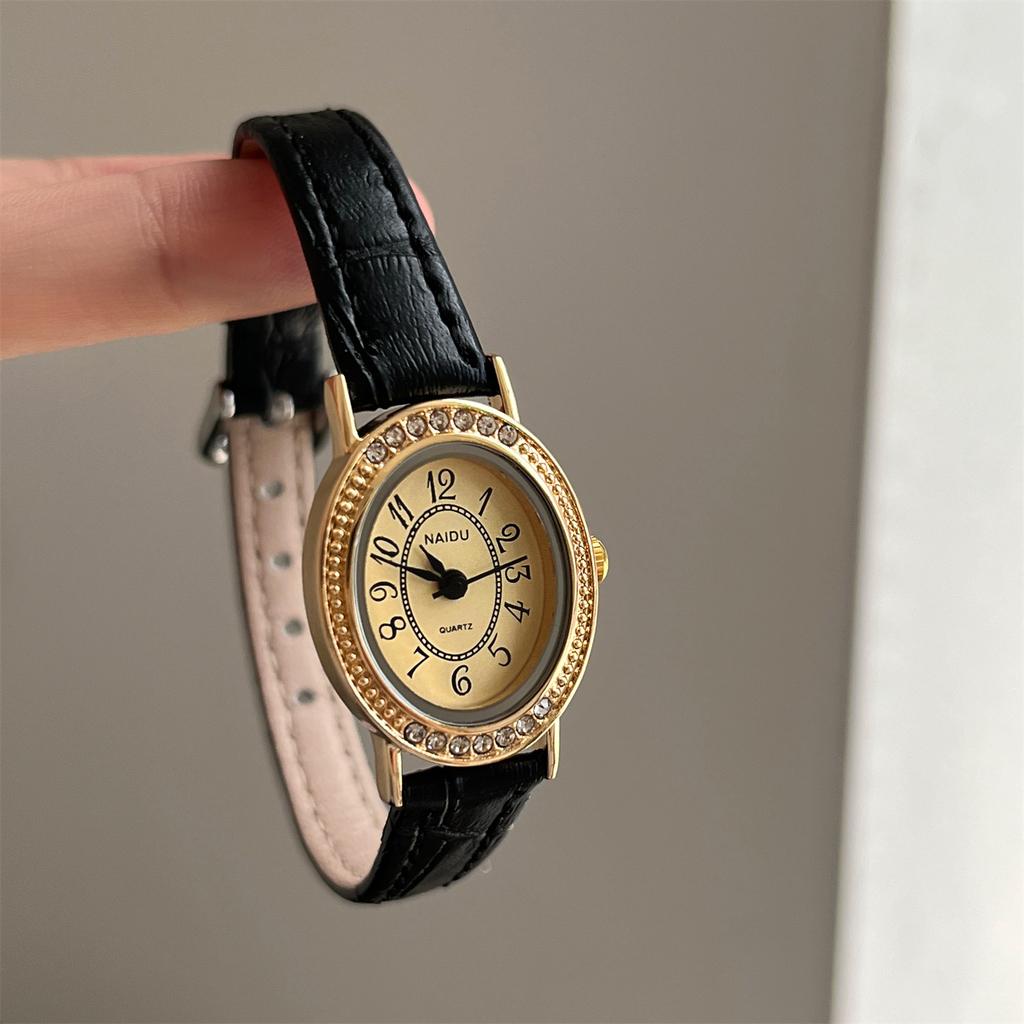 Oval Belt Diamond Women'S Watch Small Dial Retro Delicate Casual Women'S Watch Source Price