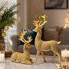 Resin Deer Statue for Christmas Holiday Mantel Tabletop Home Decor