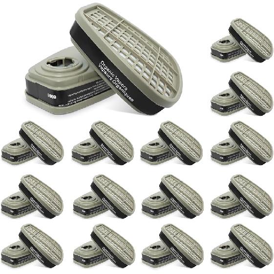 5/PK 6001 Filter Cartridges for Respirator, Replacement Respirator Particulate for 6200,6800,4008 Series, Organic Vapor Cartridge for Filtration of