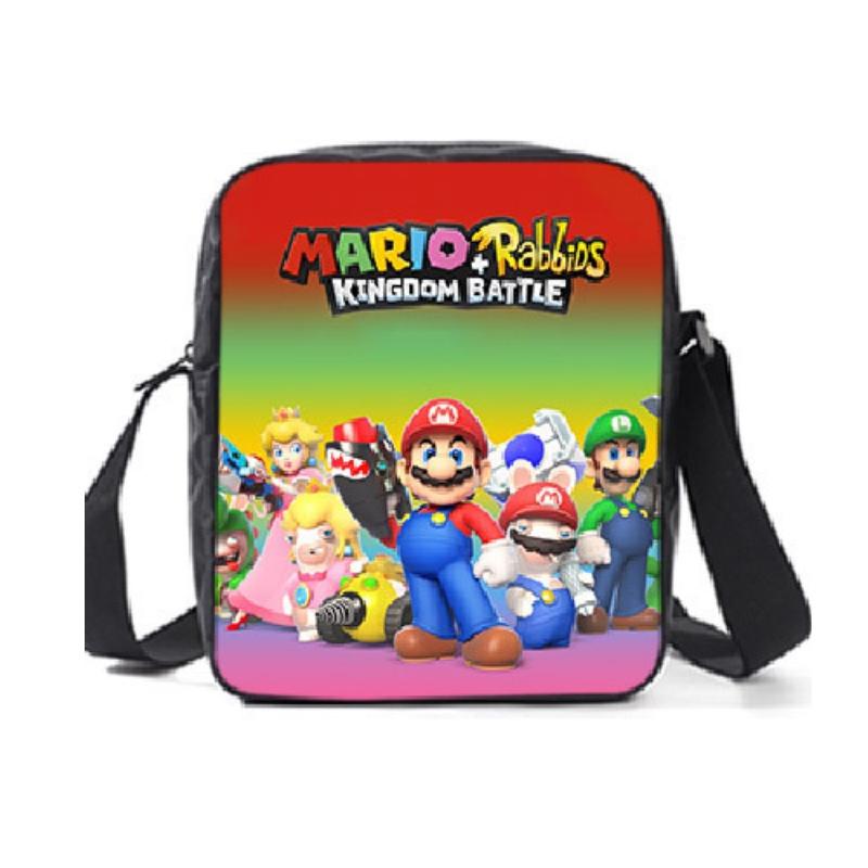 New Arrival Mario Cartoon Backpack For Elementary And Middle School Students Lunch Bag And Pencil Case Included