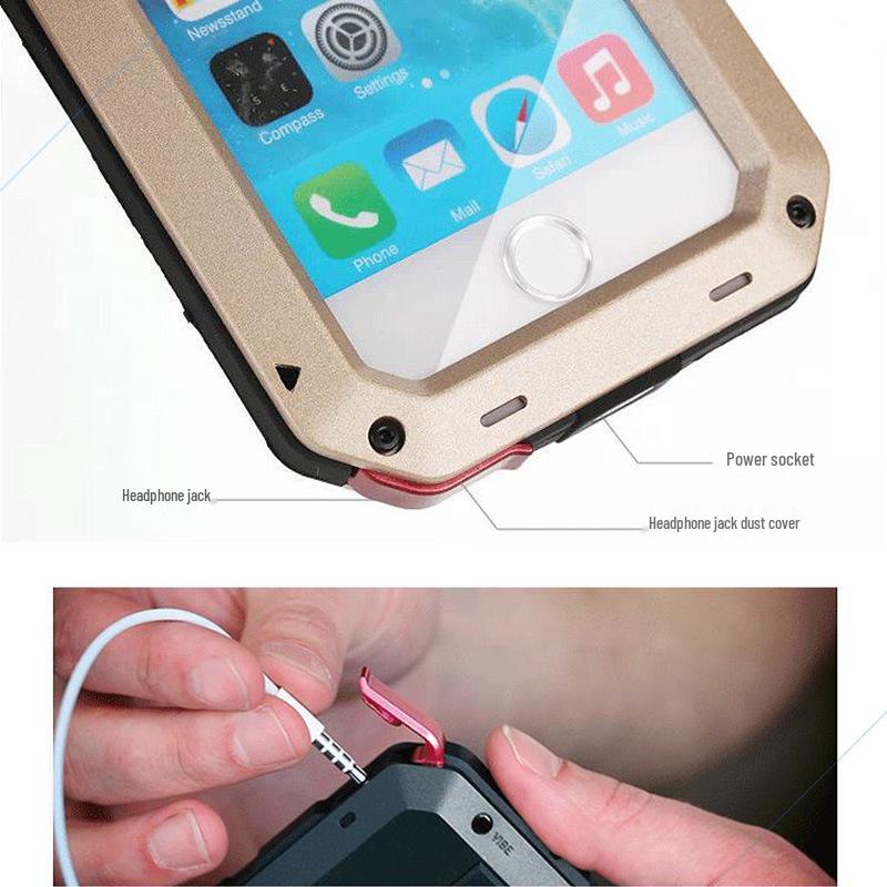 Durable Metal Protective Case for iPhone 6/7/8 - Anti-Drop, Water & Dust Resistant
