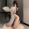 Patent Leather Perspective Backless Sexy Underwear Sexy Antique Straps Imperial Sister Cheongsam Cosplay Uniform Woman