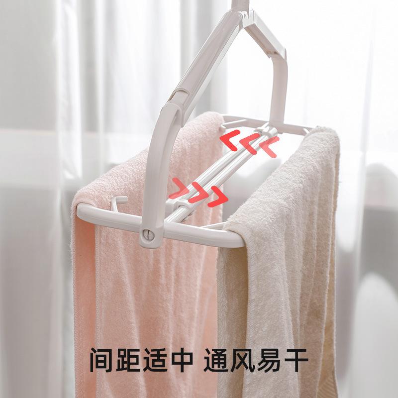 Japanese-Style Household Retractable Drying Towel Hanger Bath Towel Windproof Hanging Hanger Drying Sheets Clothes Support Pants Drying Rack