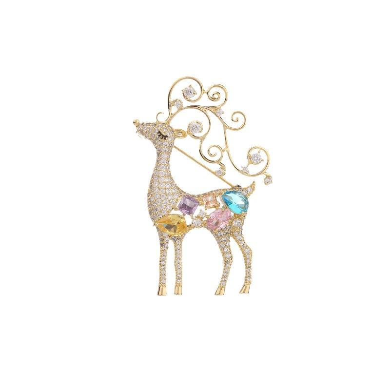 Fashionable and Cute Deer Brooch, A Unique Female Niche, Always By Your Side Christmas Reindeer Brooch