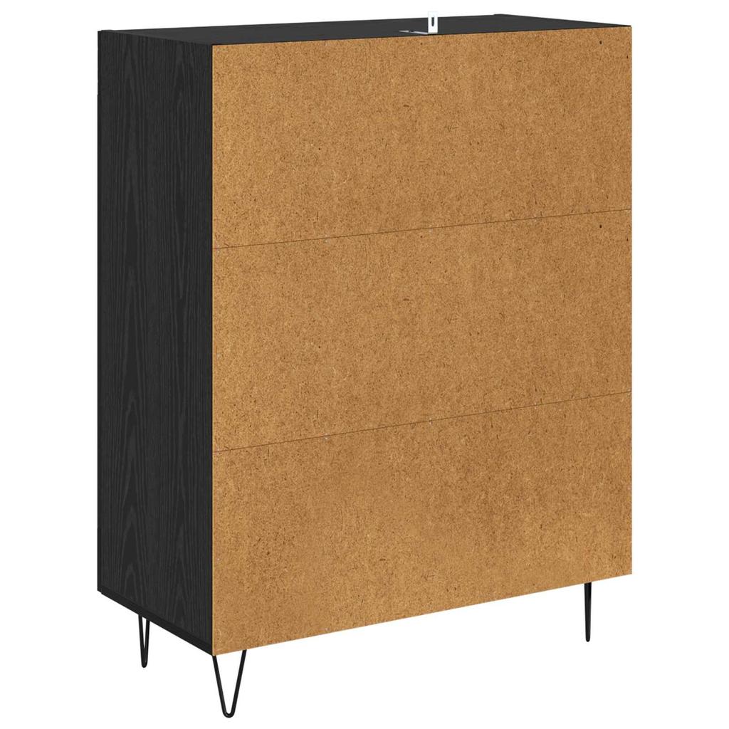 Sideboard in Black Oak Look 69.5 x 34 x 90 cm