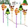 1 To 6 Solar Powered Christmas Lights Waterproof Christmas Decorations Lamp Solar Garden Trees Snowman Reindeer Yard Stake Light