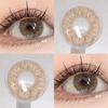 EYESHARE 1 Pair Natural Look Brown Contact Lenses Gray Lenses Eye Makeup Cosmetic Colored Softlens