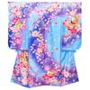 Muromachi Kimono 7 Years Old Full Set for Girls Kimono with Picture Pattern Knot Obi Set Bells and Cherry [Kyoto st. ] Shichi-Go-San Children's