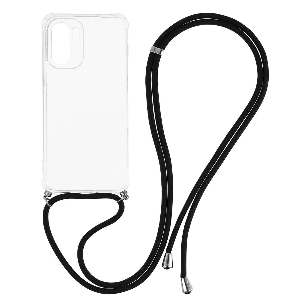 For OnePlus 15R 5G/Ace 6T 5G/Ace 6 5G Case Reinforced Corner TPU Clear Phone Cover with Lanyard