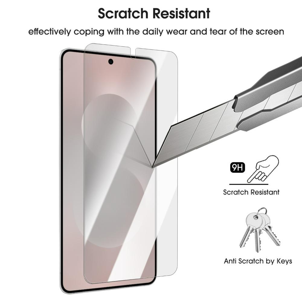 6IN1 Tempered Glass Front Protector for Samsung Galaxy S25 Edge Efficient Unlocking Anti-scratch HD Screen Lens Protective Film