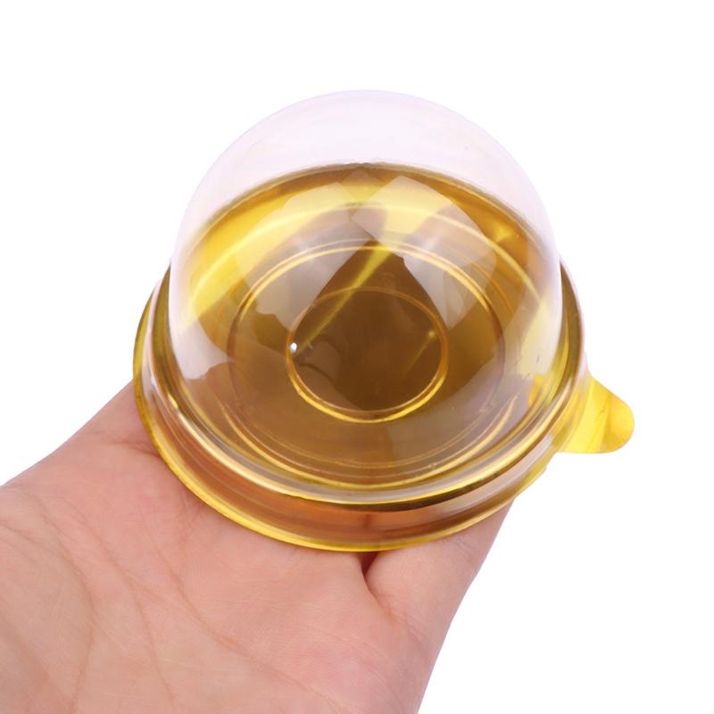 10Pcs Clear Plastic Mini Cupcake Boxes Muffin Pod Dome Container Muffin Boy για Γαμήλια Γενέθλια Διακοσμήσεις ψησίματος