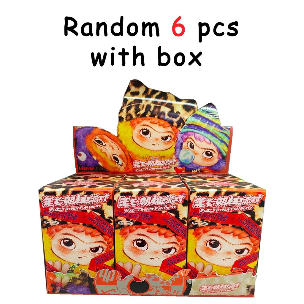 Wakuku Fuzzy In Fashion Fun Party with Box Cute Wakuku Figure Action Box Mystery Cute Doll Bag Pendant Doll Surprise Gift Toy