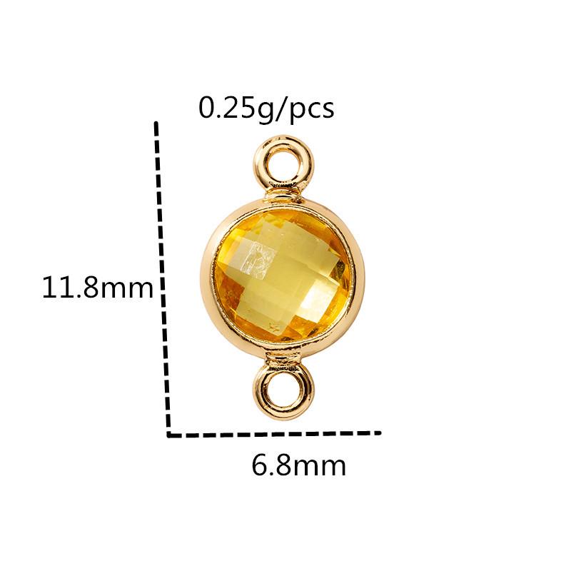 6mm Single Pendant Birthstone Jewelry - 12 Colors DIY Necklace & Earrings with K9 Glass