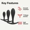 S/M/L 3 Size Silicone Butt Plug Anal Trainer Prostate Massager Wearable Stimulator Adult Toys for Gay Men Women Couples