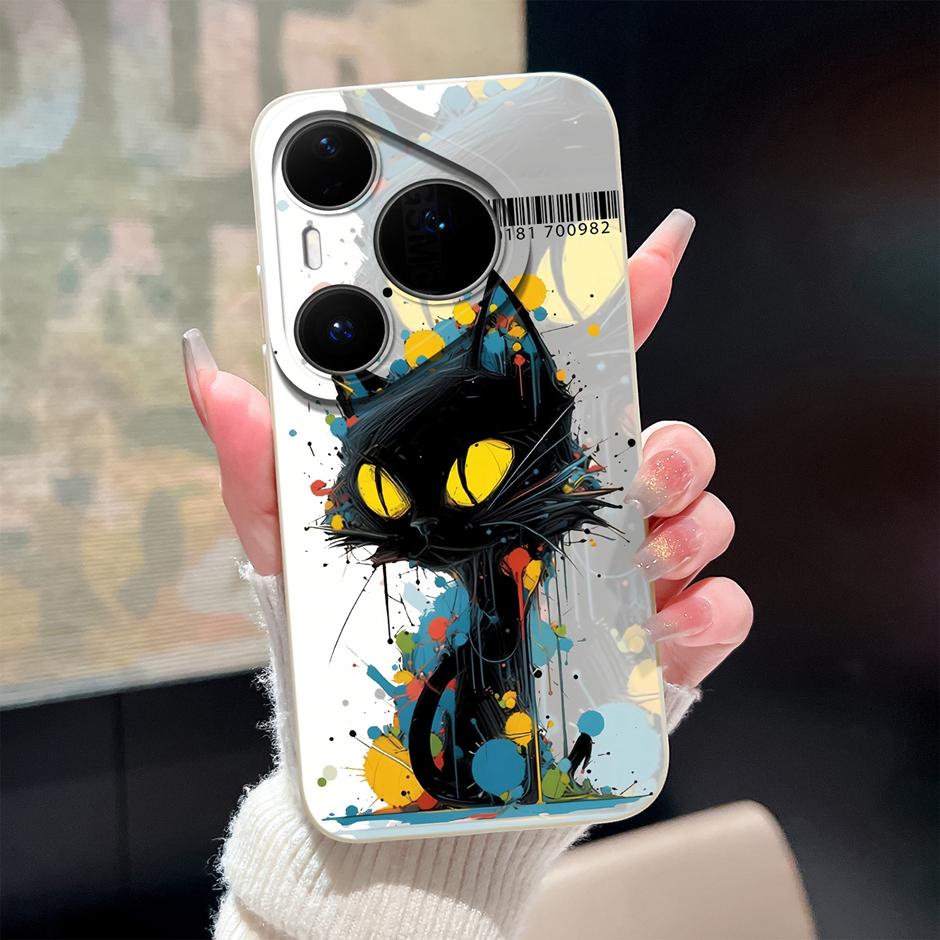 Case For Huawei Pura 80 Pro Plus Ultra Cartoon Heart Soft Silicone Shockproof Bumper Cover For HuaweiPura80ProPlus 80Ultra Funda