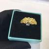 Customized  Stainless Steel Trendy 18K Gold Plated  Diamond Cut Cartoon Ring Nugget Ring Cute Jewelry for Women and Girls Gift