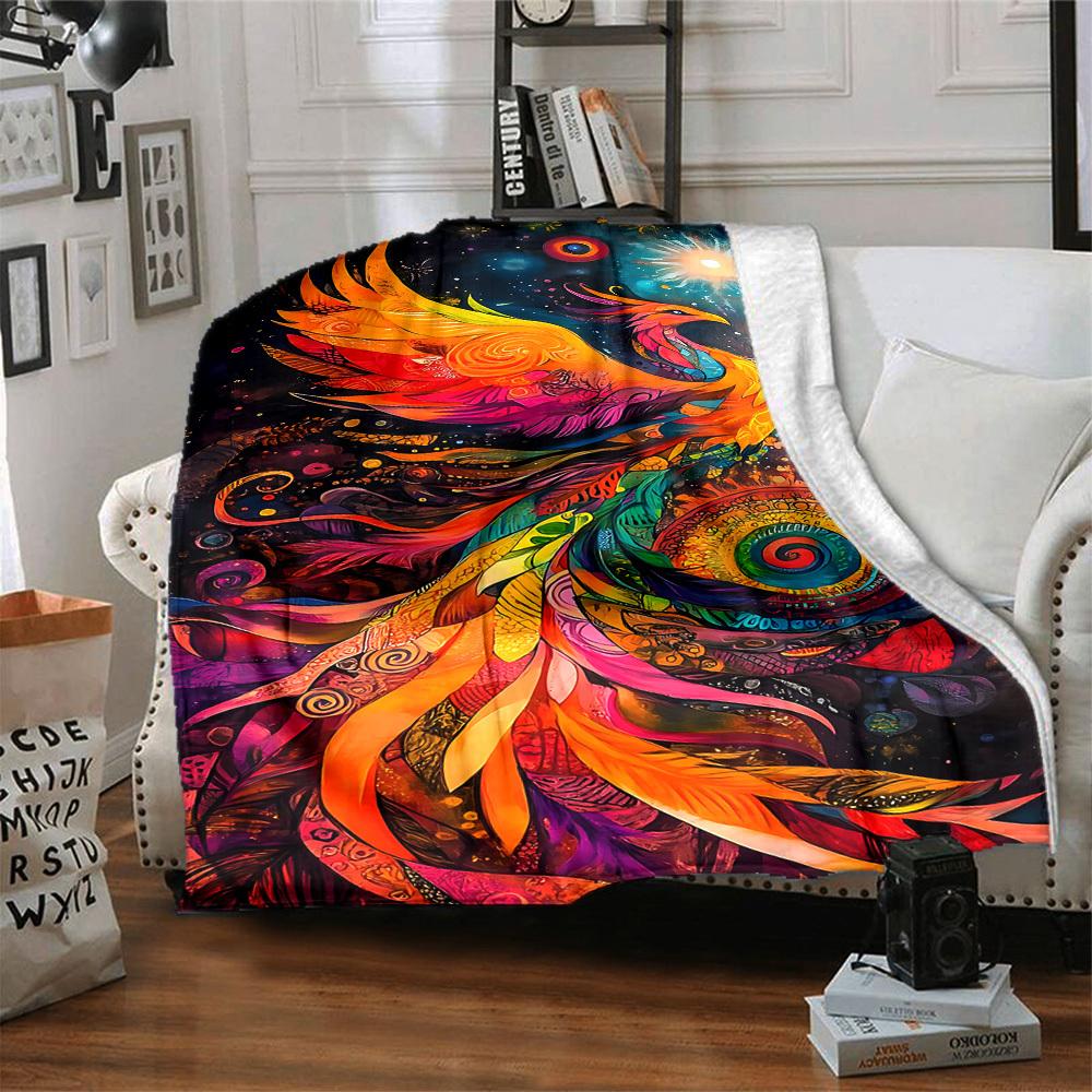 1pc Fantasy Artwork Lightweight Flannel Blanket, Comfortable and Warm Blanket, for Office and Camping Sofa Bed, Livingroom092
