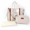 Pristine Chloe Tote Bag Baby Carrying Bag Mother's Bag Beige Jute Women C90406 Used