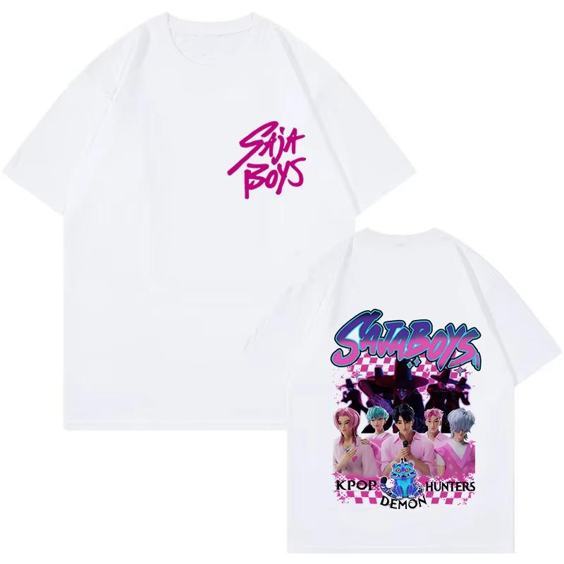 Kpop Demon Hunters Cotton Shirt Huntrix Mira Rumi Zoey Derpy Tiger Tees Gift for Men Women Saja Boys Fans Clothes Trending Tops