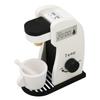 Kids Coffee Maker Playset Black White Rounded Edges Educational Wood Vivid Toddler Kitchen Playset f