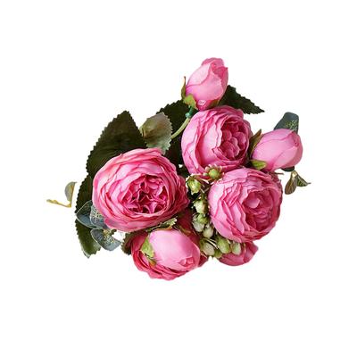Artificial Rose Silk Flowers Bouquet Faux Roses Real Touch Florals for Party Wedding Hotel Arrangements Ornaments