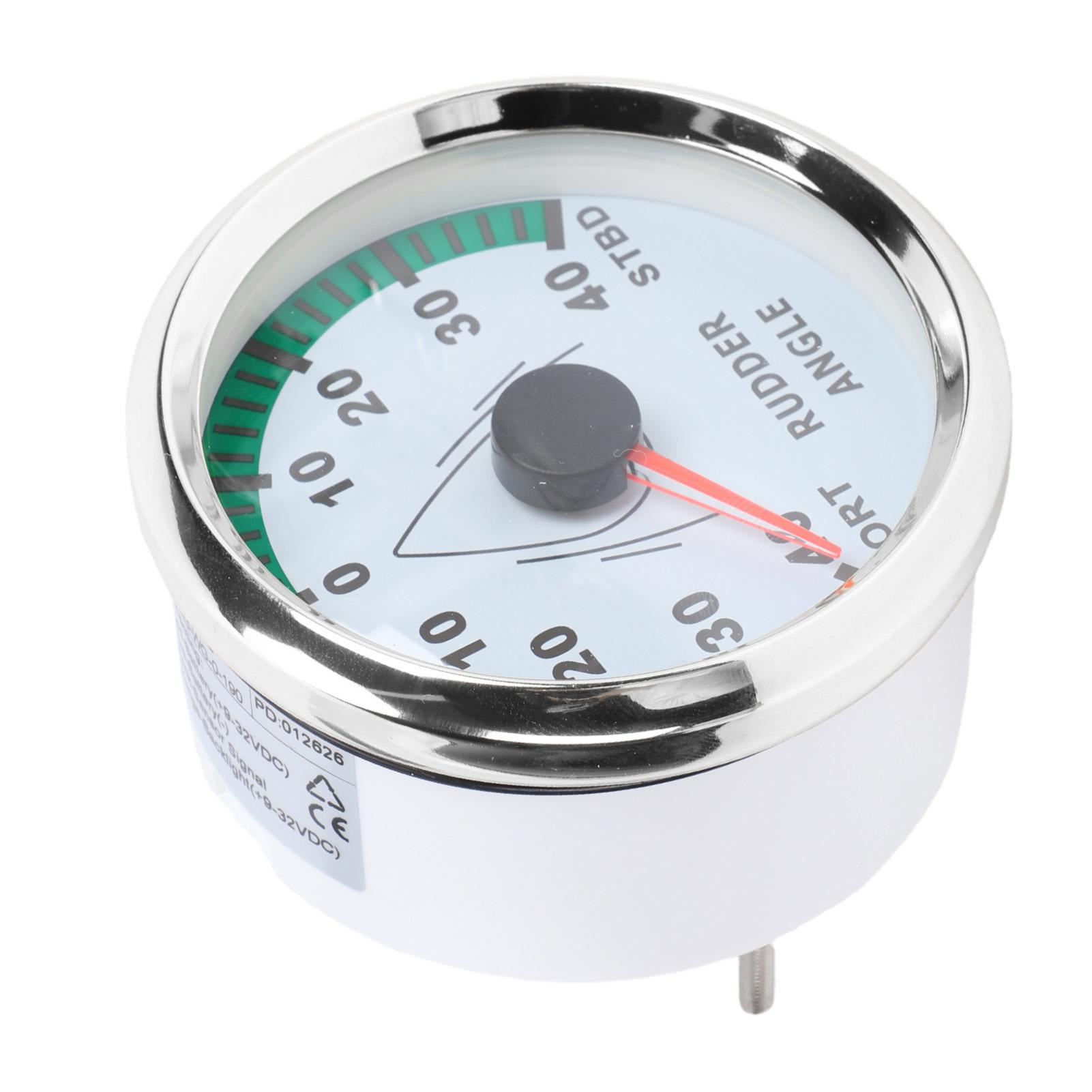

Boat Rudder Angle Indicator Gauge 0 190ohm Signal 9 32V Waterproofing 85mm Rudder Angle Indicator Meter for Speedboats