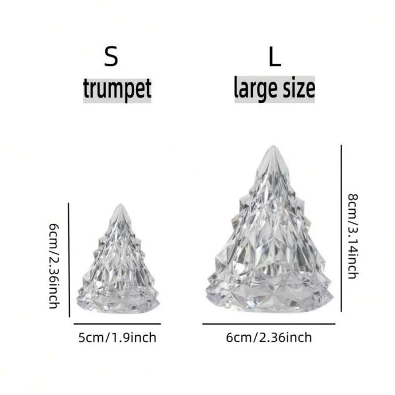 

Беспламенная светодиодная электронная свеча, свет, светодиодная свеча в форме рождественской елки, кристальный свет Евы, атмосферный свет, свадебный декор Warm white-5 * 6CM