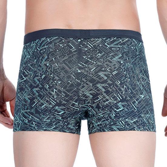 Herren Boxer Unterwäsche Elastisch Mittelhoch geschnitten Dreidimensionale Schnittführung Shorts Slips U-Konvex Schnelltrocknende Slips