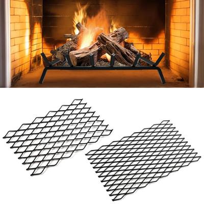 Fireplace Grate Ember Retainer Heat-Resistant Simple Installation Universal Ember Retainer Fireplace Grate Accessories