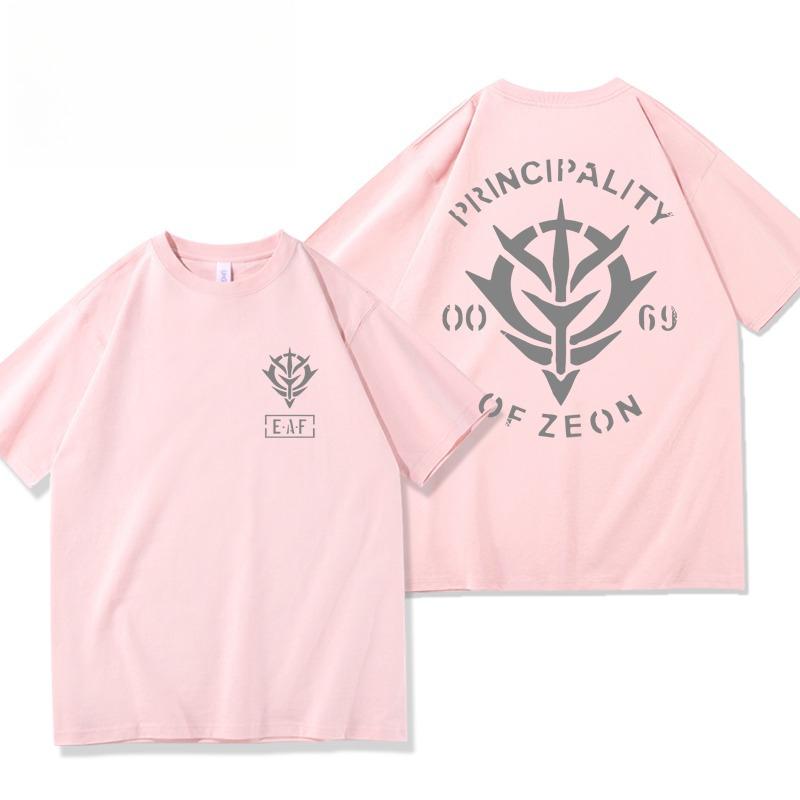 Mobile Suit Gundam Anime Peripheral Jion Duchy Army Same Short Sleeve TShirt Mens and Womens Summer Clothes Tide