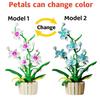 NEW Orchid Building Blocks Bouquet Flower Rose Plant Pink Blue Bricks Kid Model Assembly Toys Christmas Valentine's Day Gift