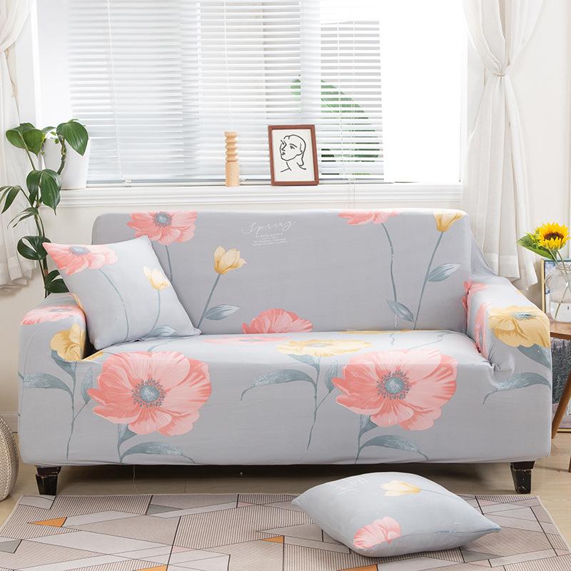 Narzuta na sofę All-inclusive antypoślizgowa elastyczna narzuta na sofę Cztery pory roku uniwersalny nadruk narzuta na sofę pełna tkanina narzuta na sofę