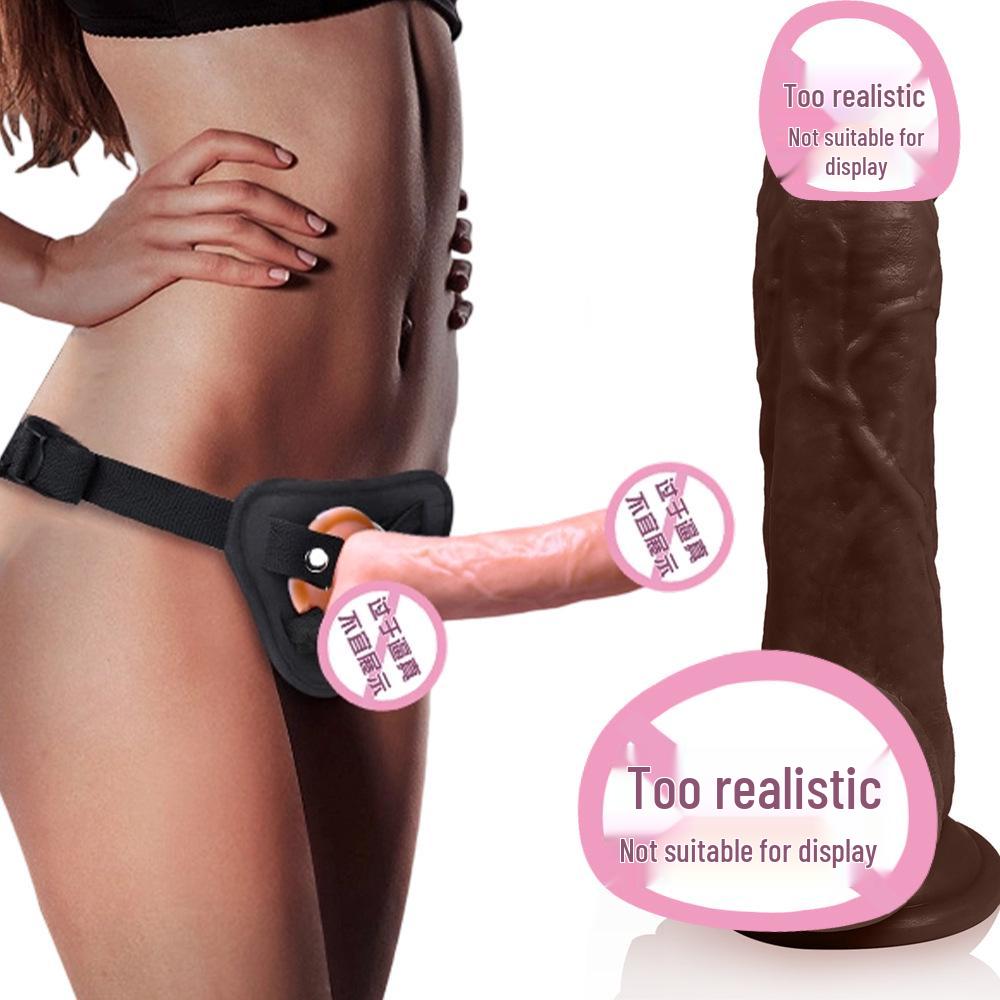 Unisex Tragbare Lederhose mit Realistischem Dildo für Paare - Crossdresser Tanga Dessous
