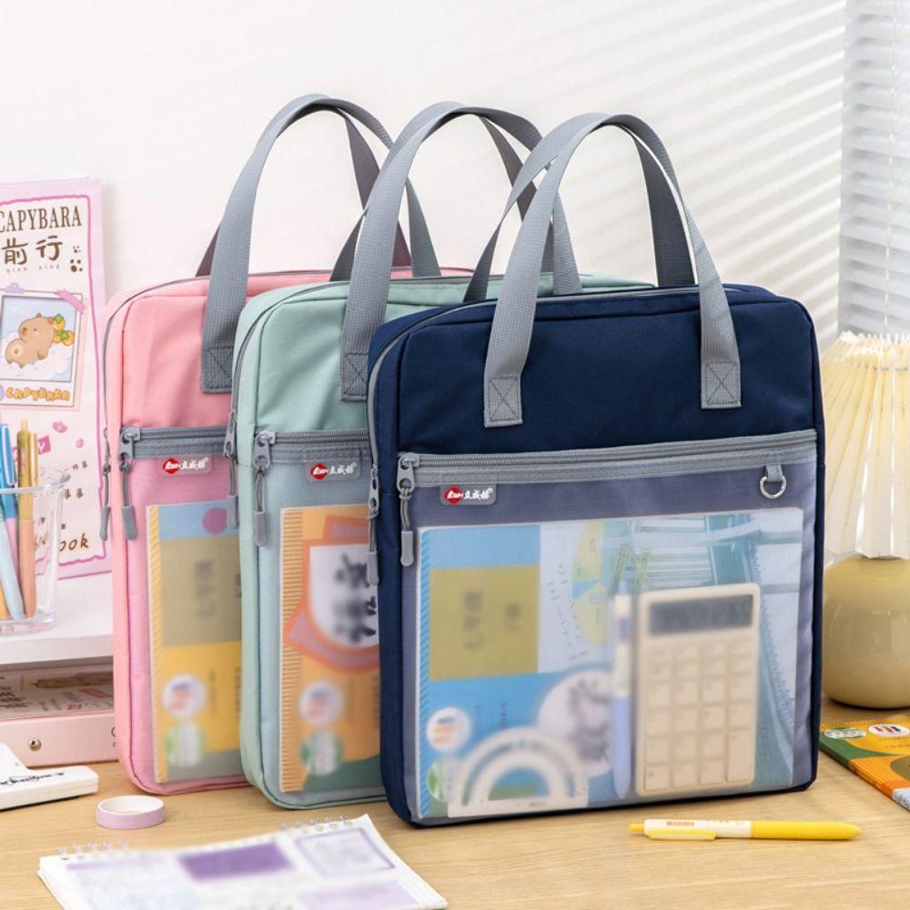 Waterproof A4 File Organizer Handheld Document Storage Bag Mutli-Purpose Book Storage Bag  Travel