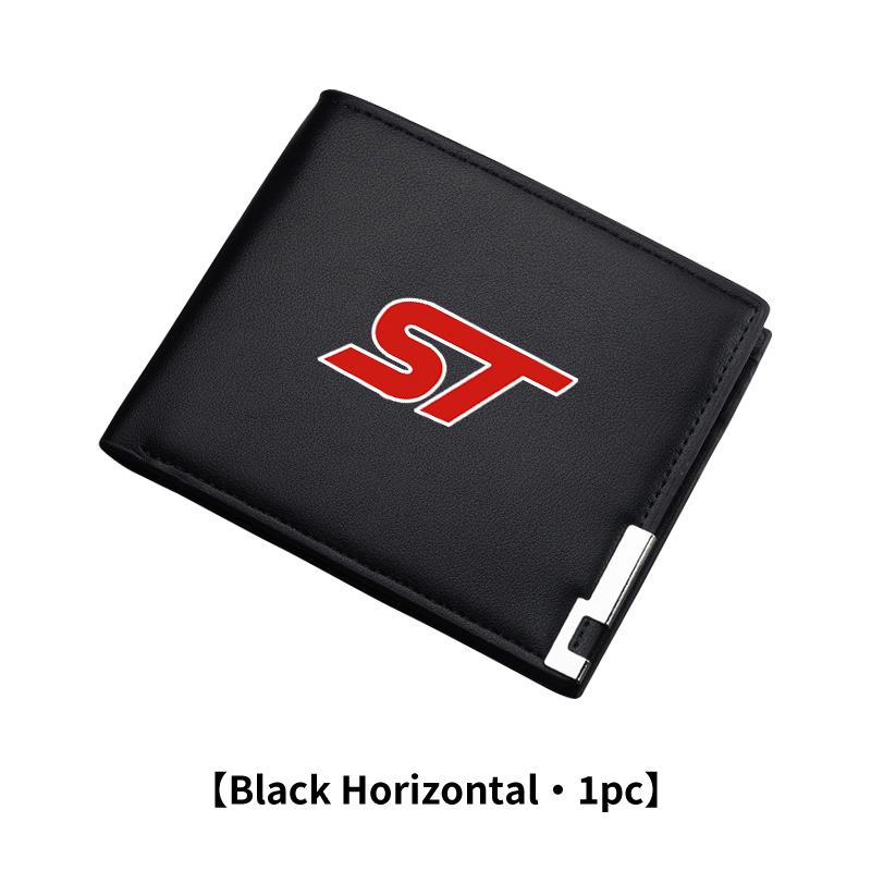 YYQO6 For Ford Car Logo Men Short Foldable Credit Card Holder Leather Money Wallet Accessories Focus mk2 mk3 mk4 Fiesta Ranger