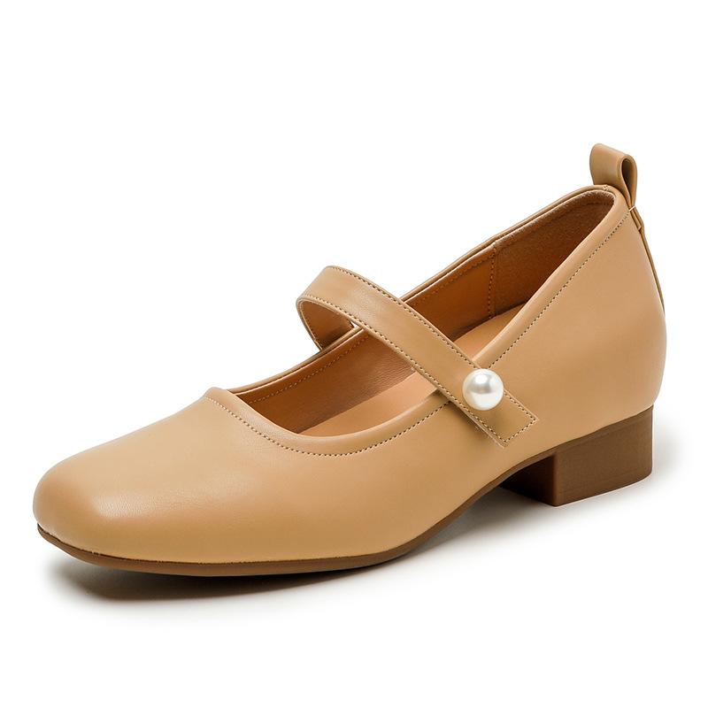 

Half-curve inner height increase temperament French single shoes women s autumn new light mouth gentle square head medium heel Mary Jane shoes 39 имбирный