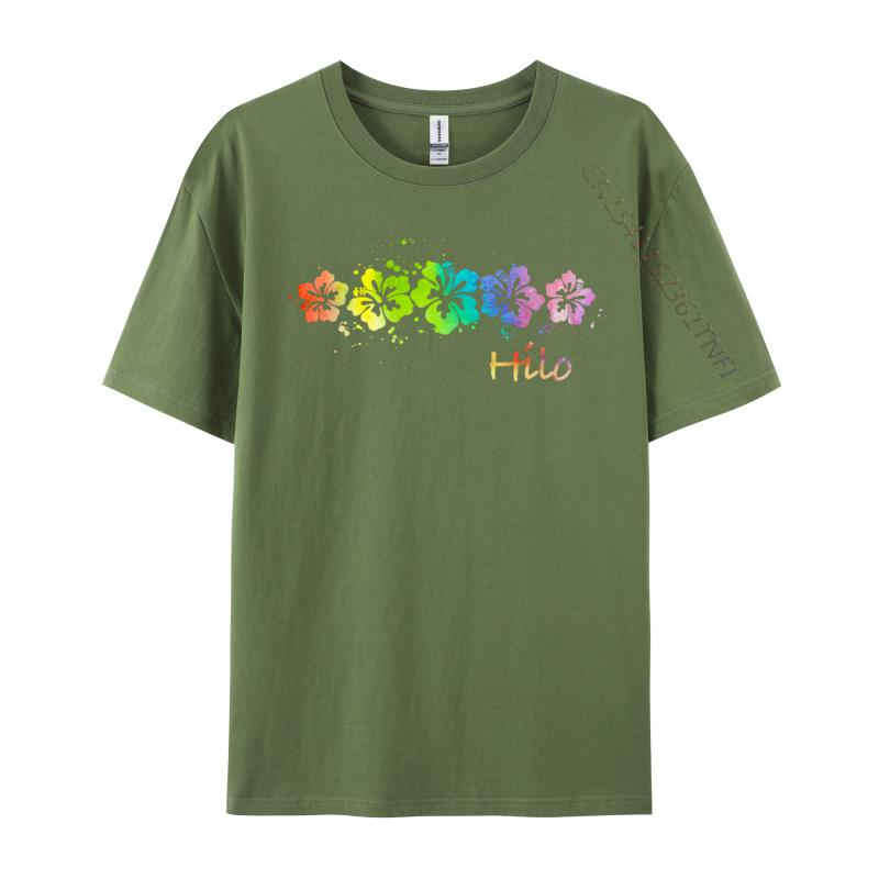 Hilo Hawaii Watercolor Beach Surf Classic Men Tshirt Slim Fit Gift Premium Cotton Men T Shirt Cool T Shirt Wholesale