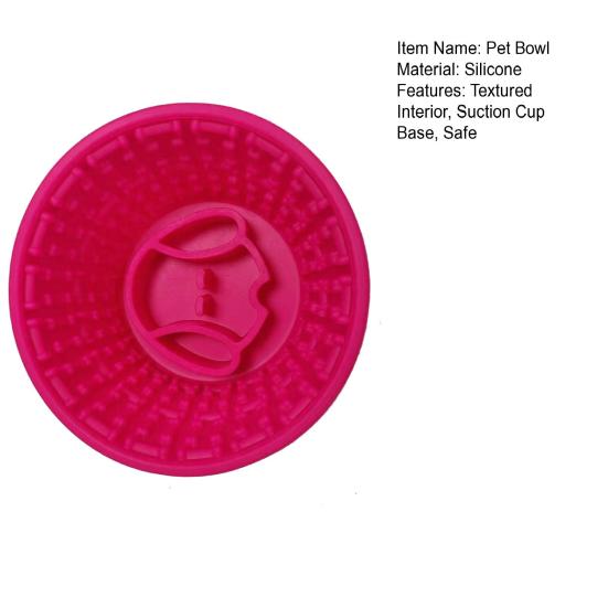 Köpek Yavaş Mama Kabı Yalama Kasesi Sağlıklı ve Sakin Beslenmeyi Teşvik Eder Dokuya Sahip Silikon Köpek Kasesi Emişli Tüm Köpek Boyutları İçin Bakım ve Mama Zamanı