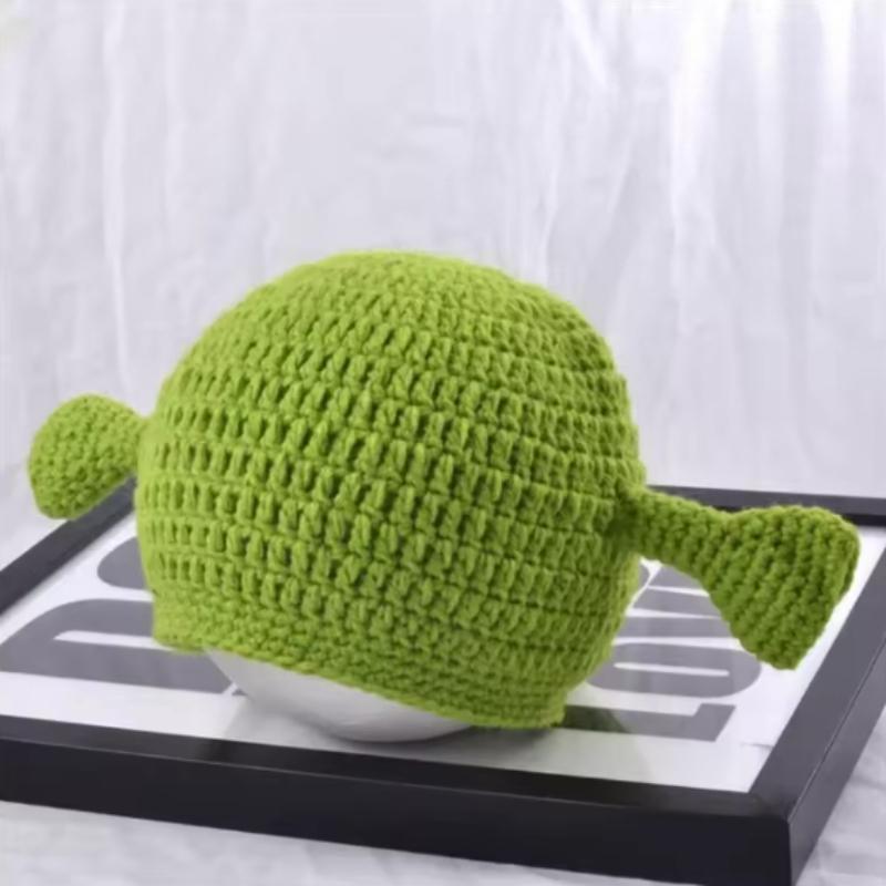 Nuova passamontagna Mostro Lana Invernale Lavorato a Maglia Diavolo Cappelli Halloween Regali di Natale Caldo Invernale Verde Festa Divertente Cappello Cappello Shrek