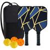 Glass Fiber Pickleball Paddle With Honeycomb Core Beach Sports Set Including Ball Picker Carry Case