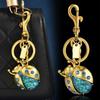 Rhinestones Ladybugs Keychain Portable Alloy Construction Multipurpose Travel Accessory