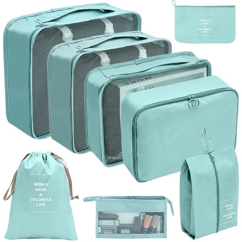 Travel Clothes Storage Bag for Woman Man Portable Packing Cubes Suitcases Organizer Set