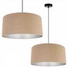 Hanging Lamp, Ceiling Chandelier, Chrome, Velvet Lampshade