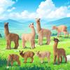 TOYMANY 8-Piece Alpaca Figure Set, Animal Figures, Alpaca Model, Parent and Child Figures, Realistic Animal Model, Popular Animal Toy, Birthday Gift,