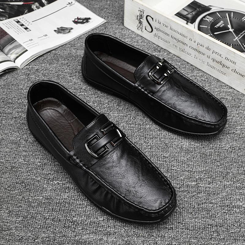New Leather Shoes Men'S Business Formal Wear Shoes British Style Black Casual Leather Shoes For Mens JZ-5690