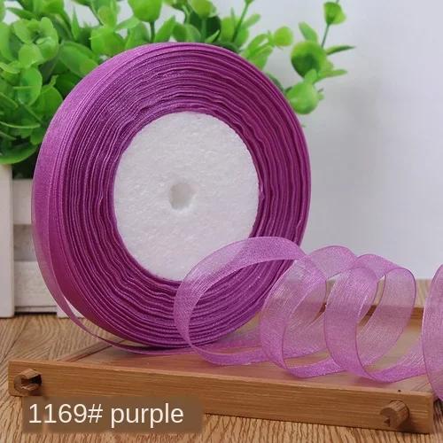 12 mm(45 Meter/Rolle) Organzaband Geschenkband Weihnachtsfeier Haus DIY Geschenkverpackung Hochzeitsdekoration Bänder DIY Chiffonbänder