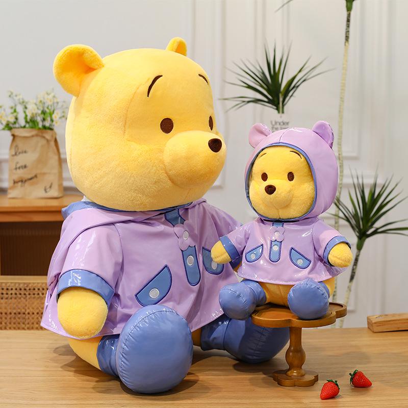Adorable Little Bear Plush Toy Raincoat Souvenir Birthday Gift 35cm