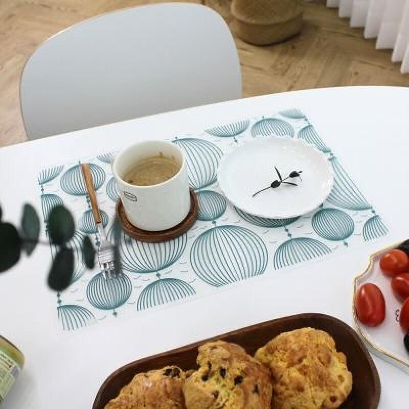 Biz Clear Silicone Placemat 2P Türkiye Blue