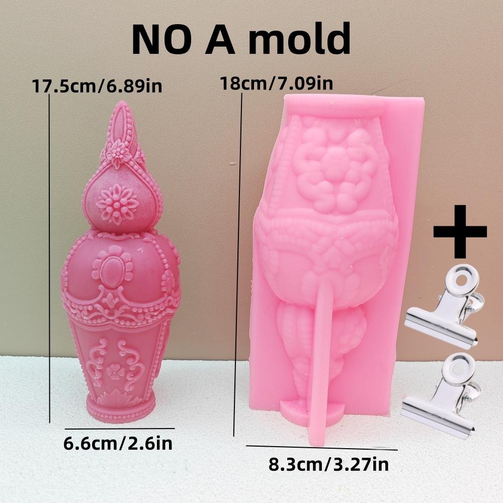 DIY Striped vase shaped candle silicone mold curved geometric cylinder Roman column vase candle mold Christmas gift gypsum mold