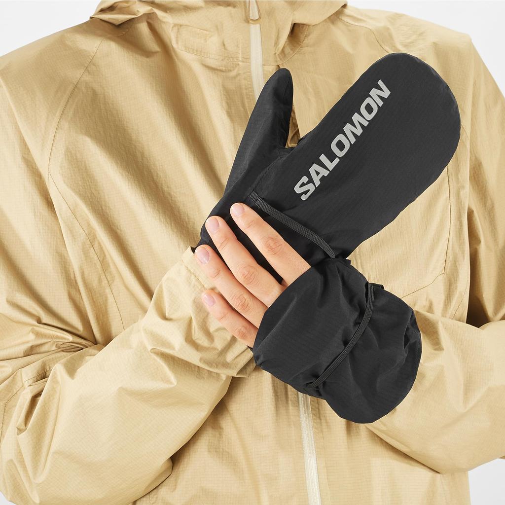 SALOMON Rękawice Outdoorowe MITENKI BONATTI WODOODPORNE MITENKI UNISEX Wodoodporne LC2052000 GŁĘBOKI CZARNY (Rękawiczka Bonatti) M / L